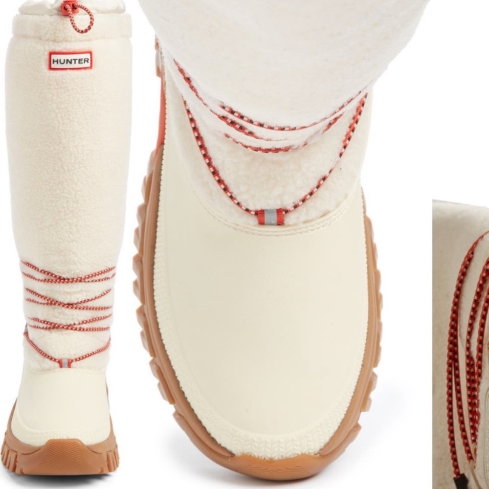 8 🔖 HUNTER Boots Wanderer Faux Shearling Waterproof